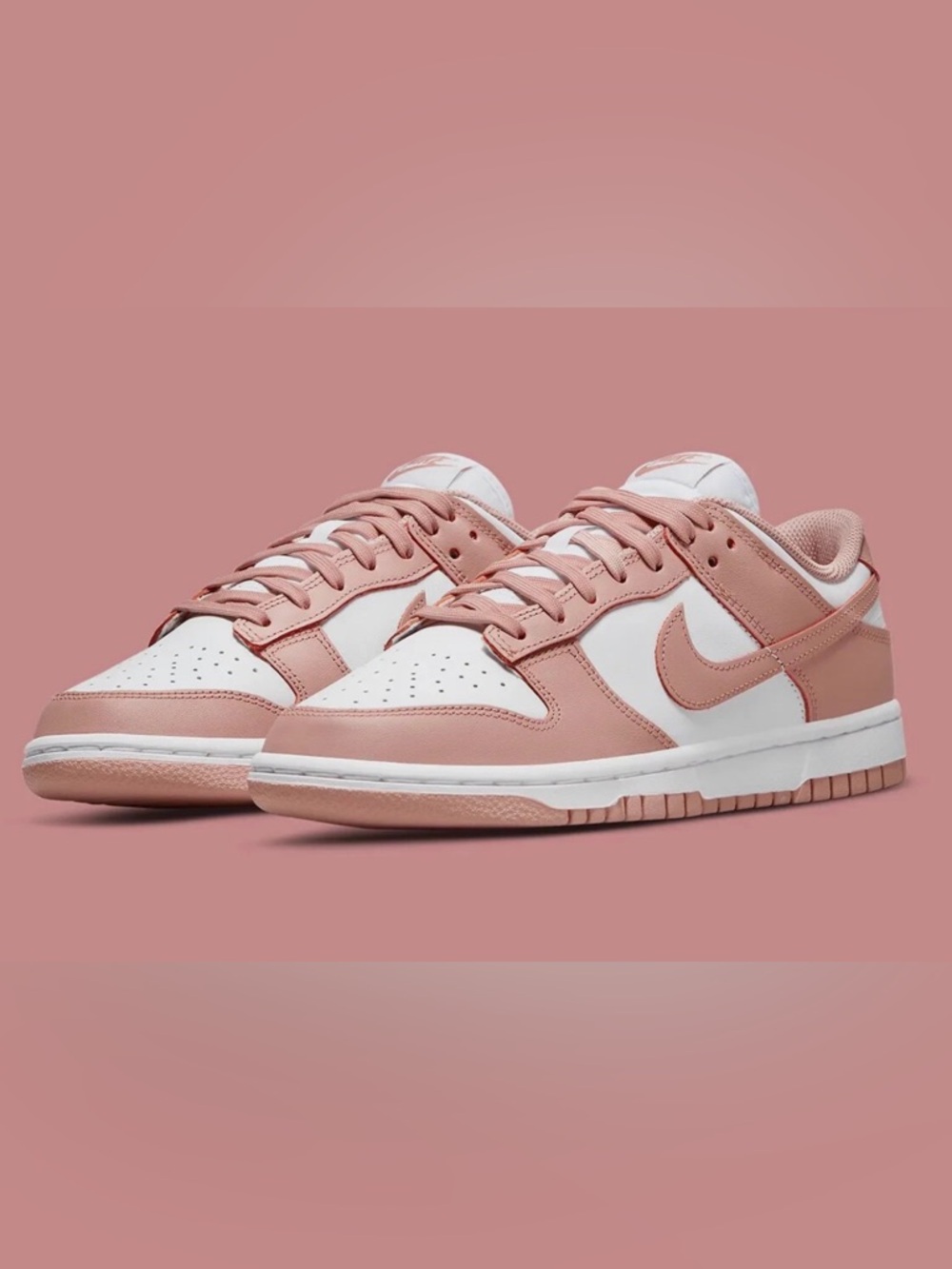 Nike Women’s Low-Top Sneakers in White/Rose Whisper